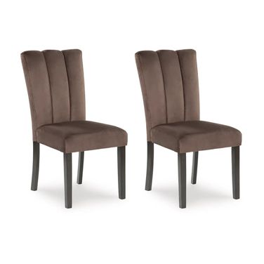 Zendalia Dining Chair Set of 2 In Mocha