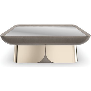 Zenith Cocktail Table In Gray and Gold