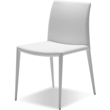 Zeno White Leatherette Dining Chair - Set of 2