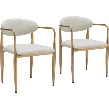 Zens Dining Chair Set of 2 In Quill Gray