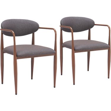 Zens Dining Chair Set of 2 In Truffle Gray