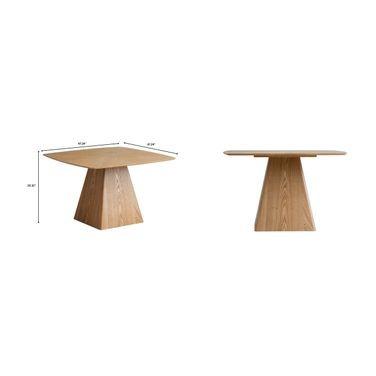 Zephry Wooden Square Dining Table In Natural Wood