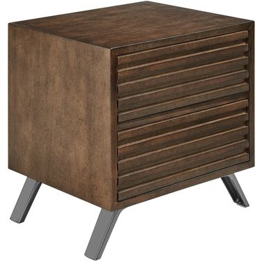 Zest 2-Drawer Solid Wood Nightstand In Espresso