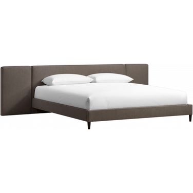 Zest King Upholstered Bed With Wings In Espresso