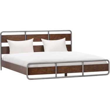 Zest King Solid Wood Platform Bed In Dark Oak