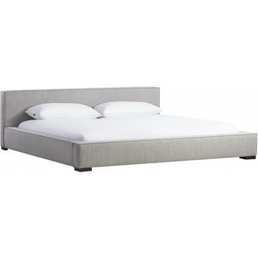 Zest King Wide Upholstered Bed In Light Grey