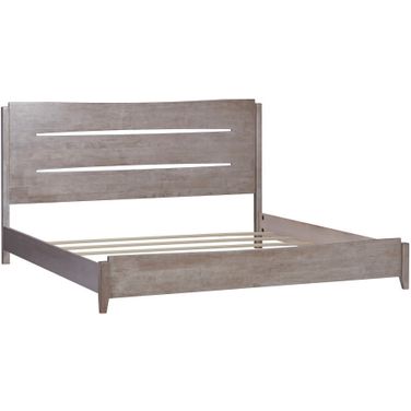 Zest Queen Solid Wood Panel Bed In Light Oak