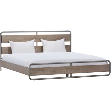 Zest Queen Solid Wood Platform Bed In Natural Oak