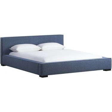 Zest Queen Wide Upholstered Bed In Blue