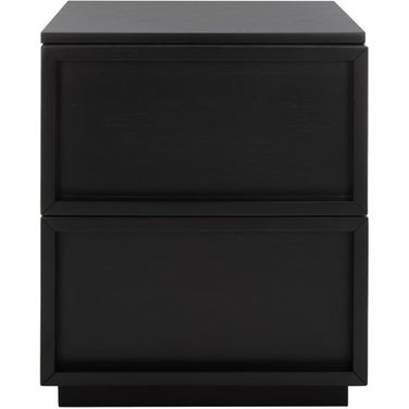 Zeus 2 Drawer Nightstand In Black