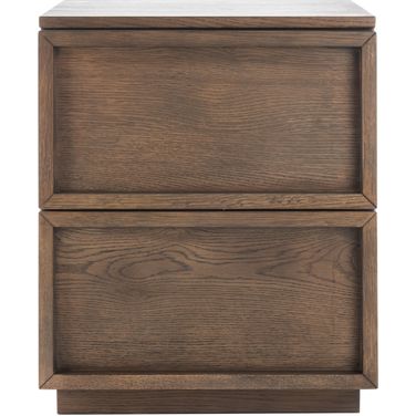 Zeus 2 Drawer Nightstand In Medium Oak