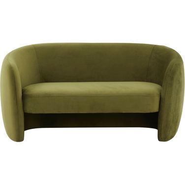 Zhao Curved Loveseat In Olive Green