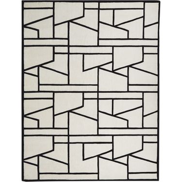 Zig Zag 11 x 14 Rug In Ivory And Black