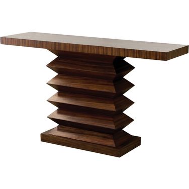 Zig Zag Console Table In Brown