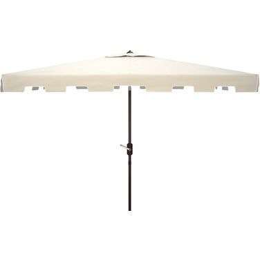 Zimmerman 6.5 X 10 Ft Rect Market Umbrella In White Beige