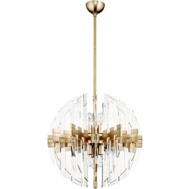 Zion Aged Brass 6 Light Sphere Pendant
