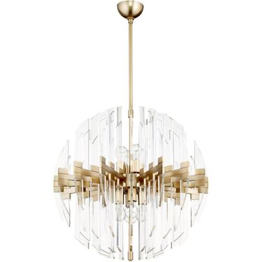 Zion Aged Brass 8 Light Sphere Pendant