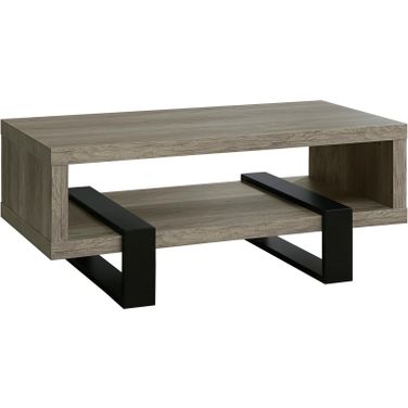 Dinard Coffee Table with Shelf Grey Driftwood