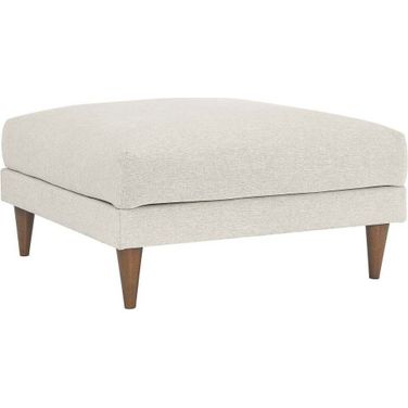 Zoya Down Filled Overstuffed Ottoman In Ivory