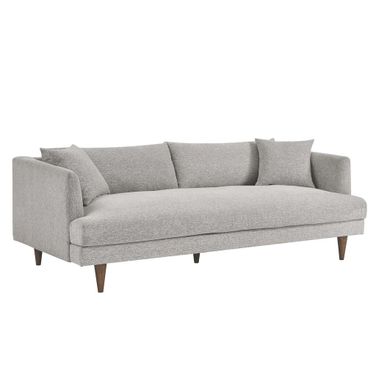 Zoya Down Filled Overstuffed Sofa In Light Gray