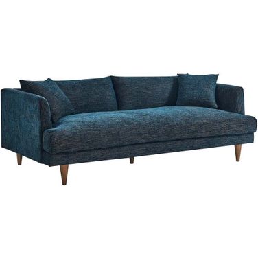 Zoya Down Filled Overstuffed Sofa In Navy
