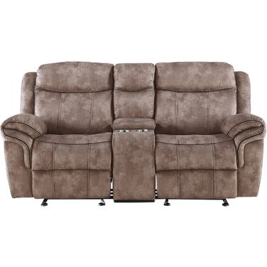 Zubaida Chocolate Glider Reclining Loveseat