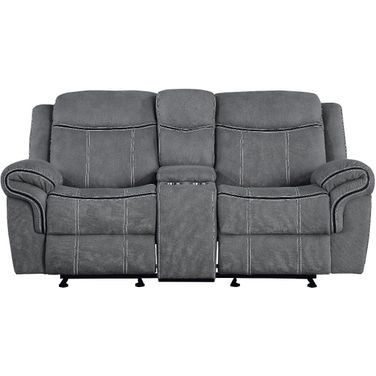 Zubaida Gray Glider Reclining Loveseat