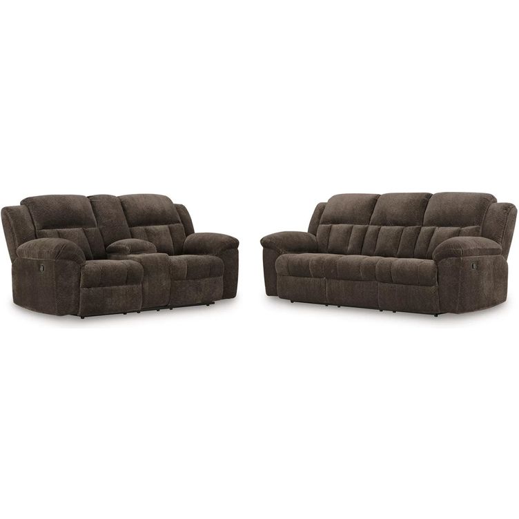 Frohn Reclining Living Room Set In Chocolate