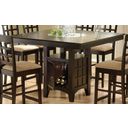 The appearance of Gabriel Square Counter Height Dining Table Cappuccino designed by Coaster in the transitional interior design. This cappuccino piece of furniture  was selected by 1StopBedrooms from Gabriel Collection to add a touch of cosiness and style into your home. Sku: 100438B1;100438B2. Table Top Shape: Square. Material: Wood. Size: 52" x 52".