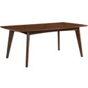The appearance of Malone Rectangular Dining Table Dark Walnut designed by Coaster in the transitional interior design. This dark walnut piece of furniture was selected by 1StopBedrooms from Malone Collection to add a touch of cosiness and style into your home. Sku: 105351. Material: Wood. Table Top Shape: Rectangular. Size: 40" x 78".