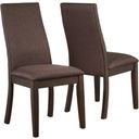 The appearance of Spring Creek Upholstered Side Chairs Rich Cocoa Brown Set of 2 designed by Coaster in the country / farmhouse interior design. This chocolate piece of furniture was selected by 1StopBedrooms from Spring Creek Collection to add a touch of cosiness and style into your home. Sku: 106582. Material: Upholstered.
