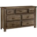 Maple Road 7 Drawer Triple Dresser In Maple Syrup