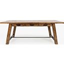 The appearance of Cannon Valley 82 Inch Trestle Dining Table In Medium Brown designed by Jofran in the transitional interior design. This medium brown piece of furniture was selected by 1StopBedrooms from Cannon Valley Collection to add a touch of cosiness and style into your home. Sku: 1511-82. Table Top Shape: Rectangular. Size: 42" x 82". Material: Acacia.