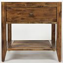 The appearance of Beacon Street Square End Table In Brown designed by Jofran in the transitional interior design. This brown piece of furniture  was selected by 1StopBedrooms from Beacon Collection to add a touch of cosiness and style into your home. Sku: 1649-3. Material: Acacia.