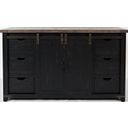 The appearance of Madison County 60 Inch Barn Door Server In Vintage Black designed by Jofran in the traditional interior design. This vintage black piece of furniture was selected by 1StopBedrooms from Madison County Collection to add a touch of cosiness and style into your home. Sku: 1702-35. Material: Pine.
