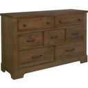 The appearance of Cool Rustic Amber 7 Drawer Dresser designed by Artisan & Post in the rustic / southwestern interior design. This rustic brown piece of furniture was selected by 1StopBedrooms from Cool Rustic Collection to add a touch of cosiness and style into your home. Sku: 174-002. Material: Maple.