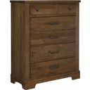 The appearance of Cool Rustic Amber 5 Drawer Chest designed by Artisan & Post in the rustic / southwestern interior design. This rustic brown piece of furniture was selected by 1StopBedrooms from Cool Rustic Collection to add a touch of cosiness and style into your home. Sku: 174-115. Material: Maple.