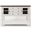 The appearance of Orchard Park Storage Cabinet Server In Soft Grey designed by Jofran in the transitional interior design. This soft grey piece of furniture was selected by 1StopBedrooms from Orchard Park Collection to add a touch of cosiness and style into your home. Sku: 1771-54. Material: Glass.
