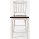 The appearance of Orchard Park Slatback Counter Height Stool Set of 2 In Soft Grey designed by Jofran in the transitional interior design. This soft grey piece of furniture was selected by 1StopBedrooms from Orchard Park Collection to add a touch of cosiness and style into your home. Sku: 1771-BS420KD. Material: Rubberwood.