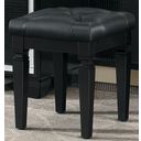 The appearance of Allura Black Vanity Stool designed by Homelegance in the modern / contemporary interior design. This black piece of furniture  was selected by 1StopBedrooms from Allura Collection to add a touch of cosiness and style into your home. Sku: 1916BK-14. Material: Wood.