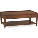 The appearance of Sunset Valley Rich Mahogany Rectangular Cocktail Table designed by Hammary in the transitional interior design. This brown piece of furniture  was selected by 1StopBedrooms from Sunset Valley Collection to add a touch of cosiness and style into your home. Sku: 197-910. Material: Wood.