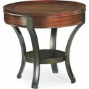 The appearance of Sunset Valley Rich Mahogany Round End Table designed by Hammary in the transitional interior design. This brown piece of furniture  was selected by 1StopBedrooms from Sunset Valley Collection to add a touch of cosiness and style into your home. Sku: 197-917. Material: Wood.