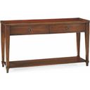 The appearance of Sunset Valley Rich Mahogany Sofa Table designed by Hammary in the transitional interior design. This brown piece of furniture  was selected by 1StopBedrooms from Sunset Valley Collection to add a touch of cosiness and style into your home. Sku: 197-925. Material: Wood.