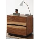 The appearance of Winslow 2 drawer Nightstand Smokey Walnut and Coffee Bean designed by Coaster in the country / farmhouse interior design. This smokey walnut piece of furniture was selected by 1StopBedrooms from Winslow Collection to add a touch of cosiness and style into your home. Sku: 223252. Material: Wood.