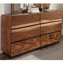 The appearance of Winslow 6 drawer Dresser Smokey Walnut and Coffee Bean designed by Coaster in the country / farmhouse interior design. This smokey walnut piece of furniture was selected by 1StopBedrooms from Winslow Collection to add a touch of cosiness and style into your home. Sku: 223253. Material: Wood.