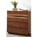 The appearance of Winslow 4 drawer Chest Smokey Walnut and Coffee Bean designed by Coaster in the country / farmhouse interior design. This smokey walnut piece of furniture was selected by 1StopBedrooms from Winslow Collection to add a touch of cosiness and style into your home. Sku: 223255. Material: Wood.