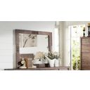 The appearance of Acme Andria Landscape Mirror in Reclaimed Oak designed by ACME in the transitional interior design. This brown piece of furniture was selected by 1StopBedrooms from Andria Collection to add a touch of cosiness and style into your home. Sku: 21294. Material: Glass.