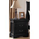 Louis Philippe Black Nightstand