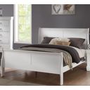 The appearance of Louis Philippe White Twin Sleigh Bed designed by ACME in the transitional interior design. This white piece of furniture  was selected by 1StopBedrooms from Louis Philippe Collection to add a touch of cosiness and style into your home. Sku: 23845T-HF;23846T-R. Bed Type: Sleigh Bed. Material: Wood. Bed Size: Twin.