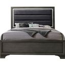 The appearance of Carine II King Panel Bed In Gray designed by ACME in the transitional interior design. This gray piece of furniture was selected by 1StopBedrooms from Carine Ii Collection to add a touch of cosiness and style into your home. Sku: 26257EK-HF;26258EK-R. Bed Type: Panel Bed. Material: Upholstered. Bed Size: King.